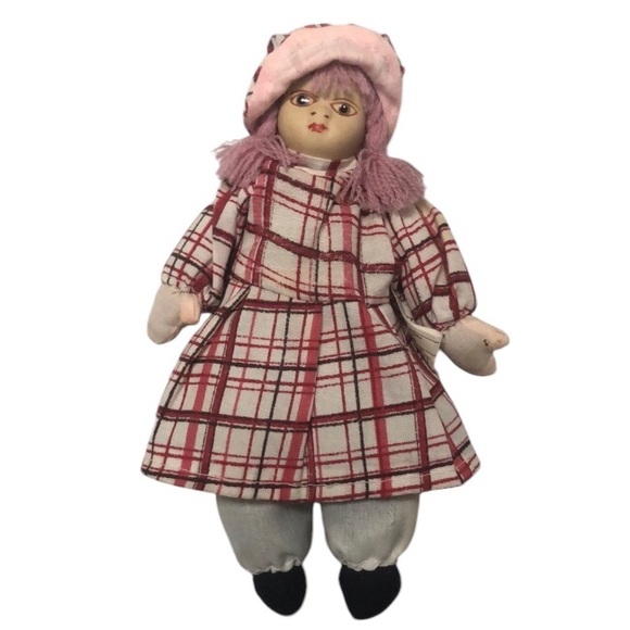 Vintage 8” Girl Porcelain Faced Doll - Picture 1 of 2